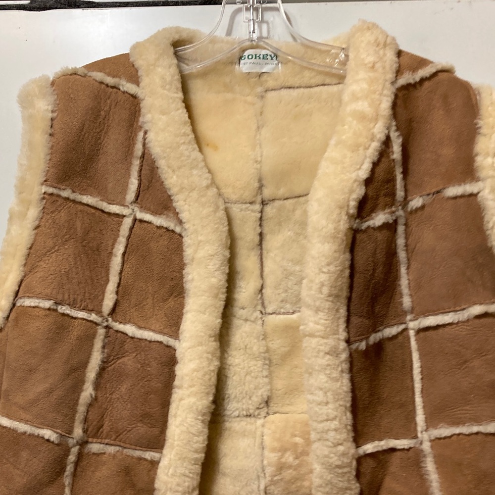 Vintage Gokey’s Suede Vest with Grid Pattern‎ L - Picture 2 of 6
